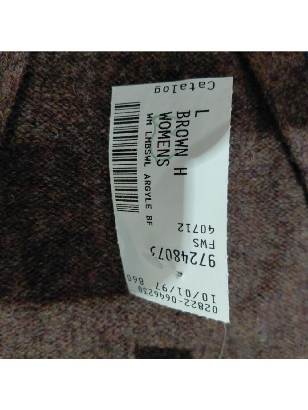 Vint Lands' End Sweater Vest Womens Large Brown Argyle Lambswool Preppy Academia - Picture 4 of 13